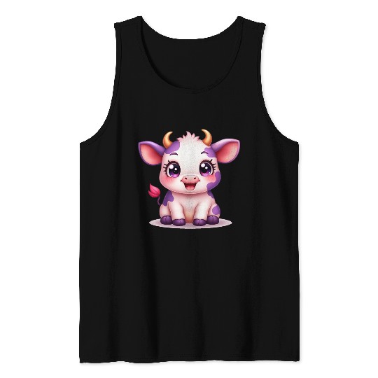 blueberry cow Gift unique Tank Tops