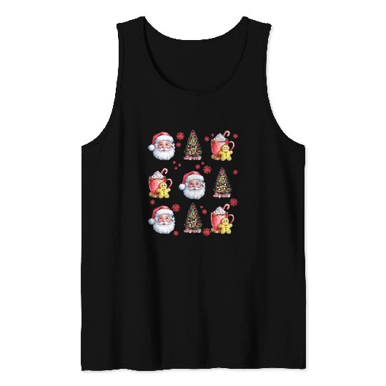 Santa Christmas, Christmas Retro Tank Tops