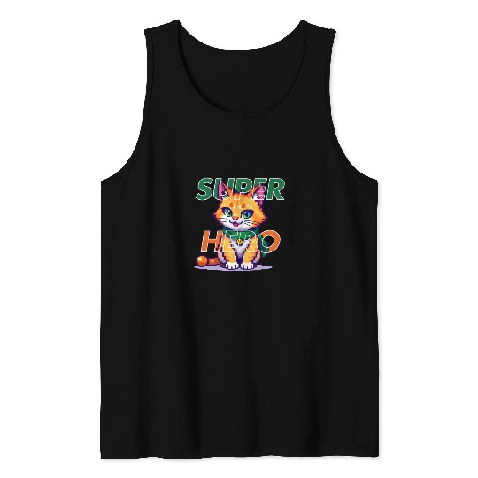 SUPER HERO CAT Tank Tops