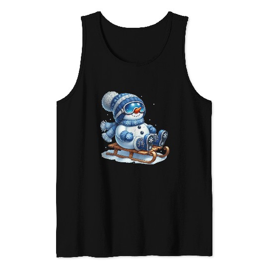 Snowman Christmas, Funny Snowman Tank Tops