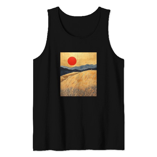 Sunset Serenity: Susuki Fields in Twilight Tank Tops