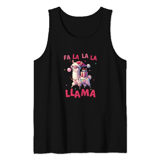 Fa La La La Llama, Merry Christmas Tank Tops