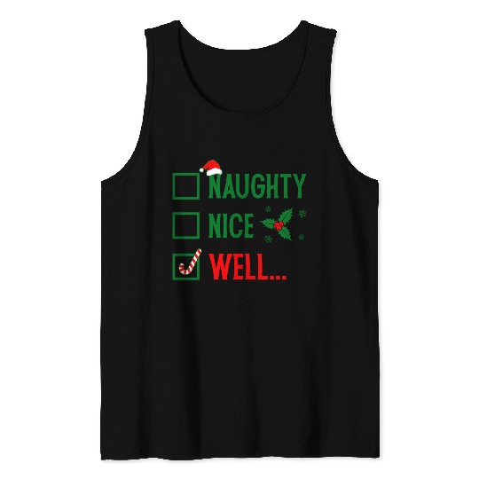 Naughty or Nice Funny Christmas Tank Tops