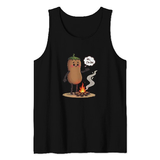 Chestnuts Roasting Christmas Cartoon Tank Tops