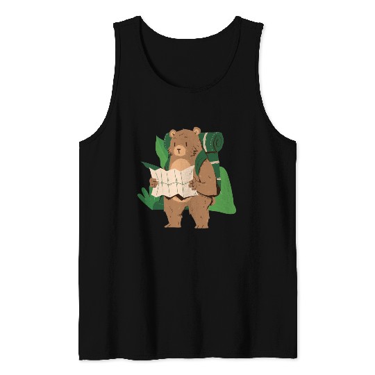 Green Playful Adventure Camp Event Tank Tops