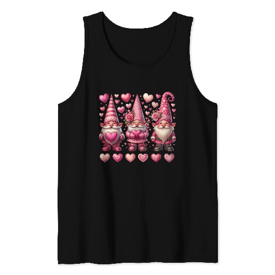 Valentines Gnomes Tank Tops