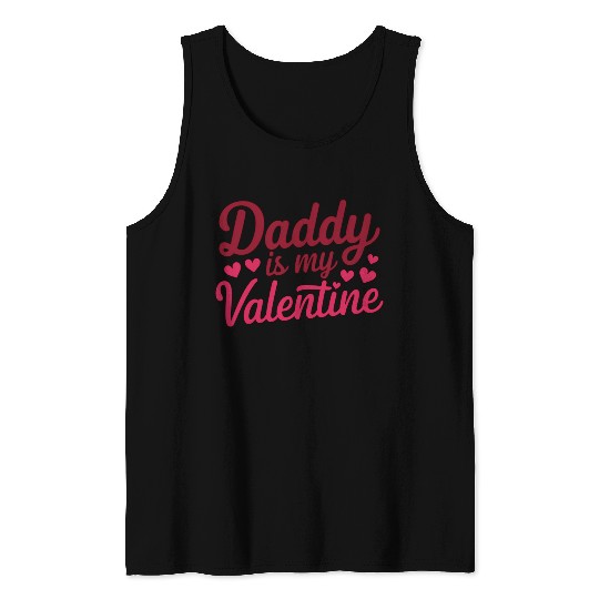 Daddy Is My Valentine Sublimation Tank Tops
