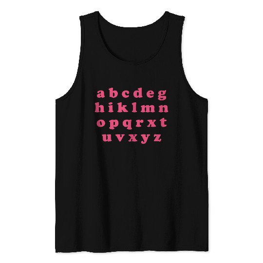 Alphabet Valentine Sublimation Tank Tops