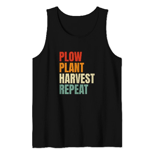 Plow Plant Harvest Repeat Farming Tank Tops