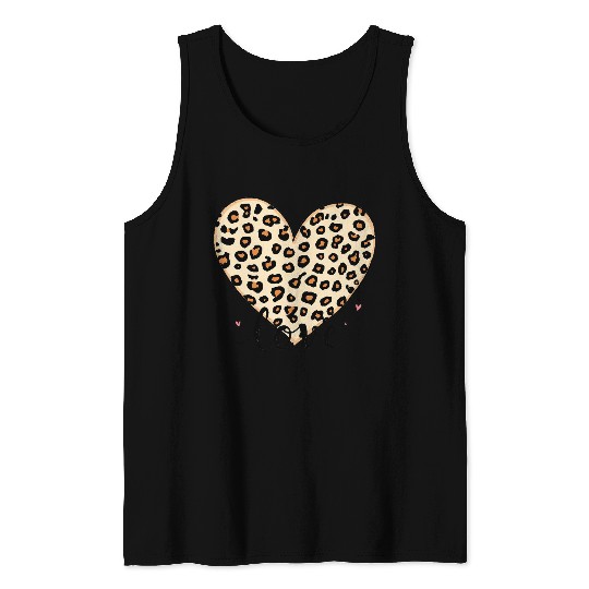 Trendy Vintage Retro Love Cheetah Leopard Print Tank Tops