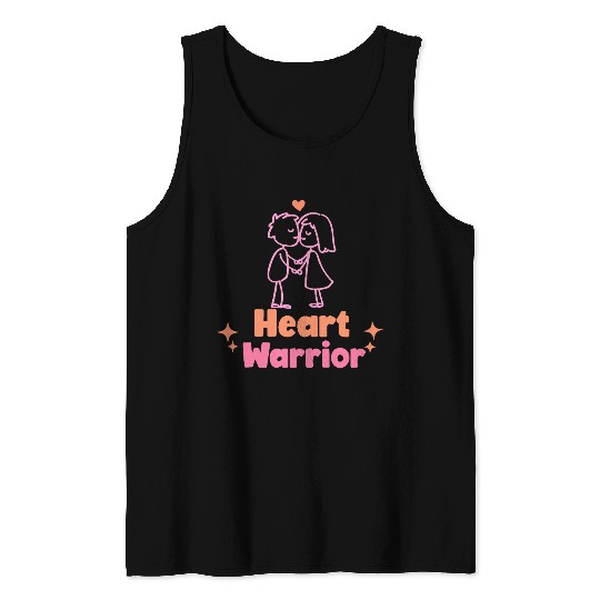 Heart warrior, valentine Tank Tops