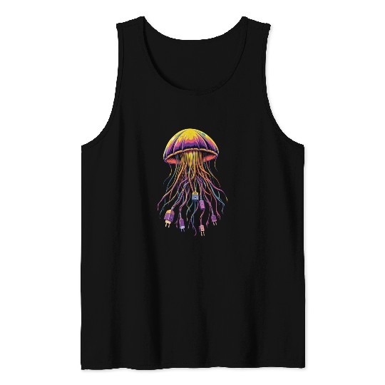 Electric Jellyfish Tank Tops