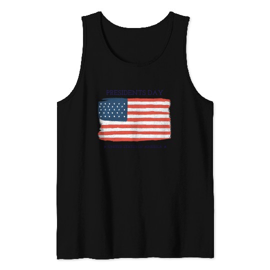 US flag.Presidents Day Tank Tops