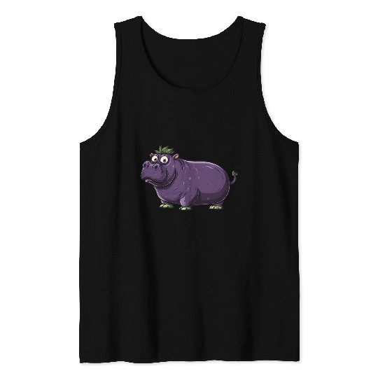 Hip Eggplant Tank Tops