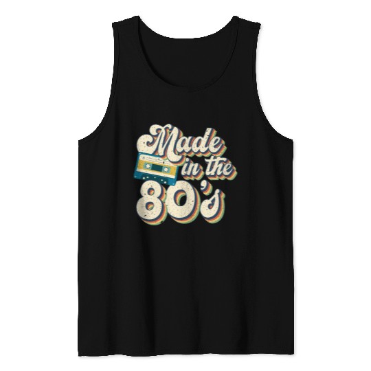 Retro 80s Style design Perfect for Nostalgia Fans Tank Tops