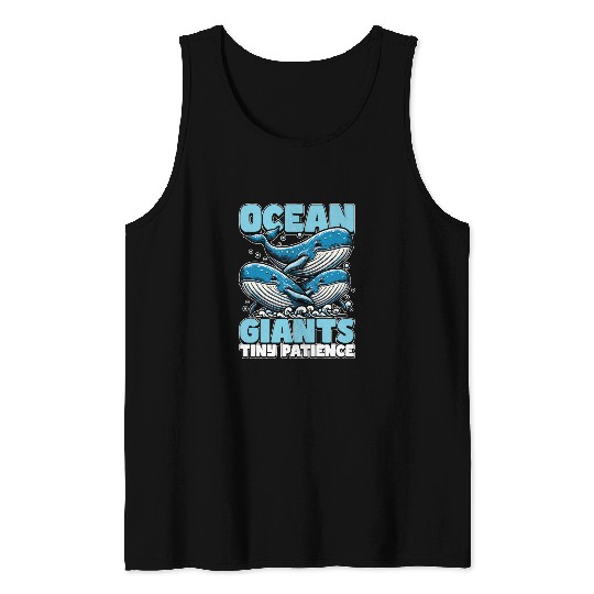 Whale Watching Ocean Giants Tiny Marine Animal Tank Tops