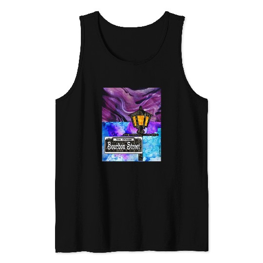 Purple Bourbon Street Lamp Post Tank Tops