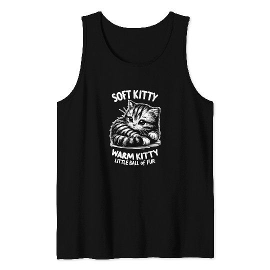 Soft Kitty (dark) Tank Tops