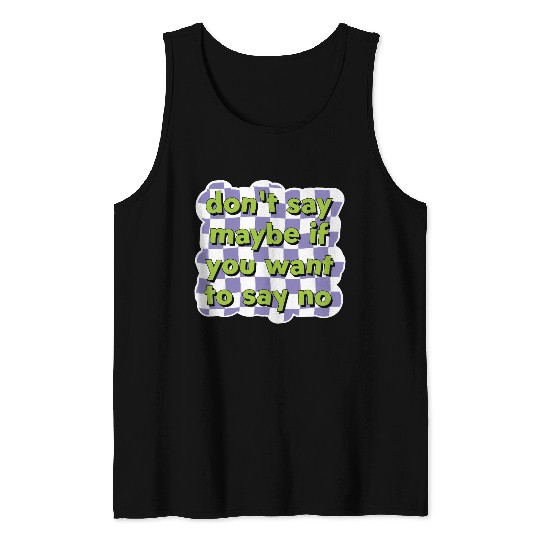 Assertive Choice Checkerboard Tank Tops