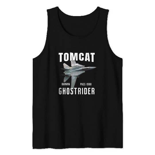 F-14 TOMCAT Infamous Banana Pass USS America Tank Tops
