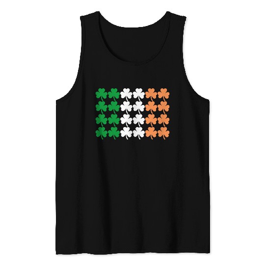 Ireland Shamrock Flag Tank Tops