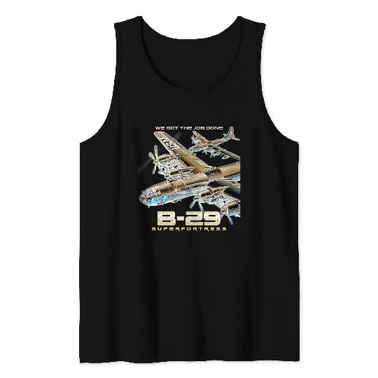 B29 Superfortress War II-era Bomber Aircraft Tank Tops