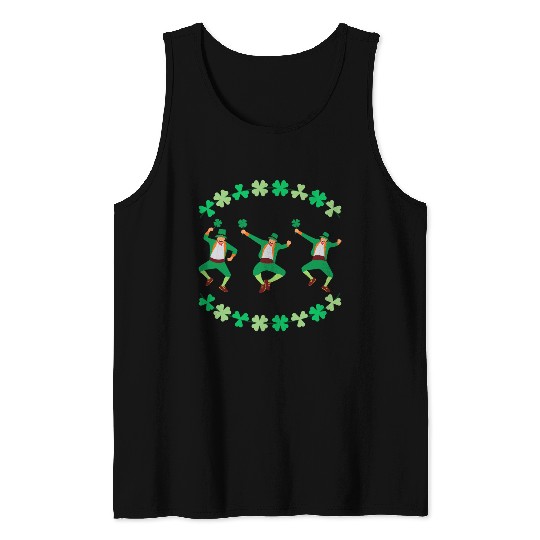 Dancing Leprechauns St Patrick's Day Tank Tops