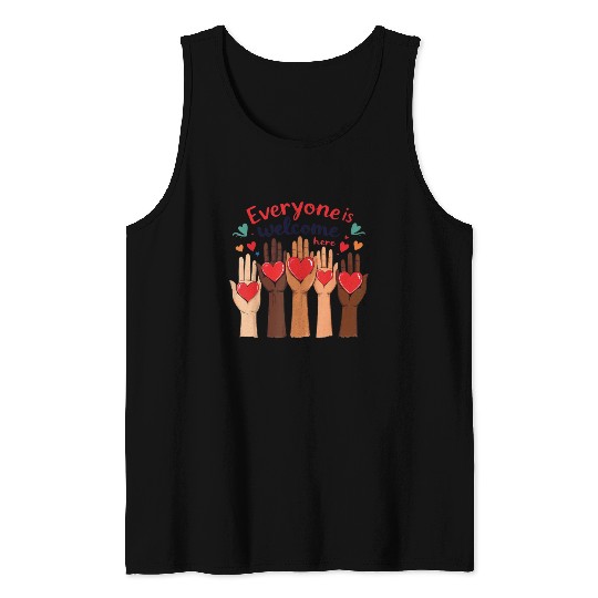 Everyone Is Welcome Here Idaho Teacher Tank Tops