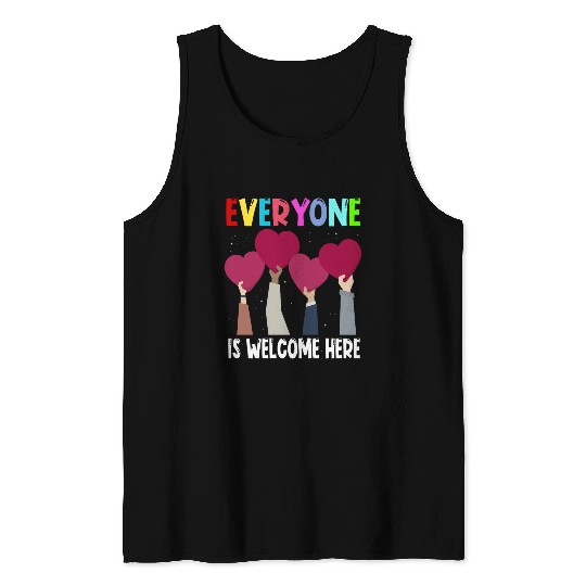 Everyone Is Welcome Here Idaho Teacher Tank Tops