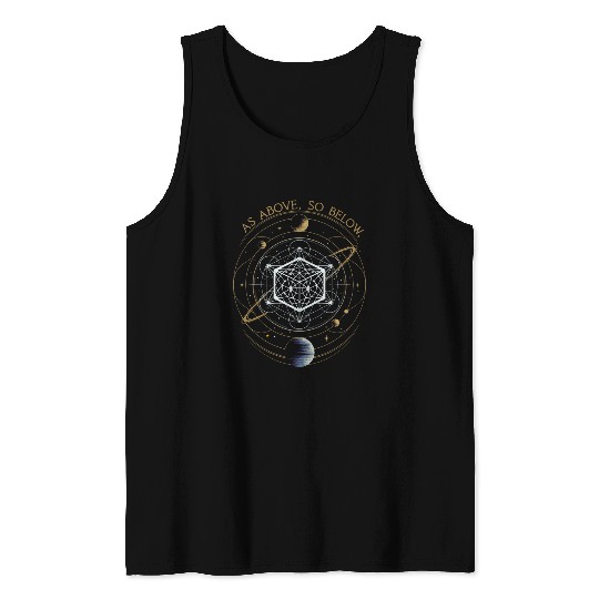 As Above, So Below - Sacred Geometry Tank Tops