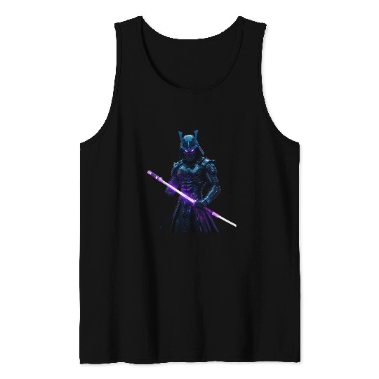 Cyberpunk City Samurai new style Tank Tops