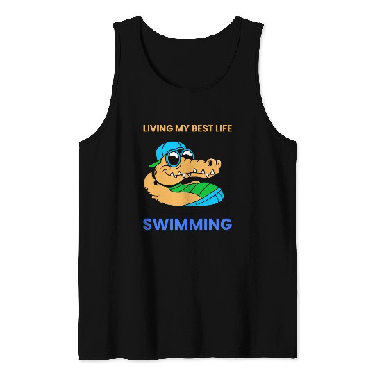 Living My Best Life Swimming Tank Tops