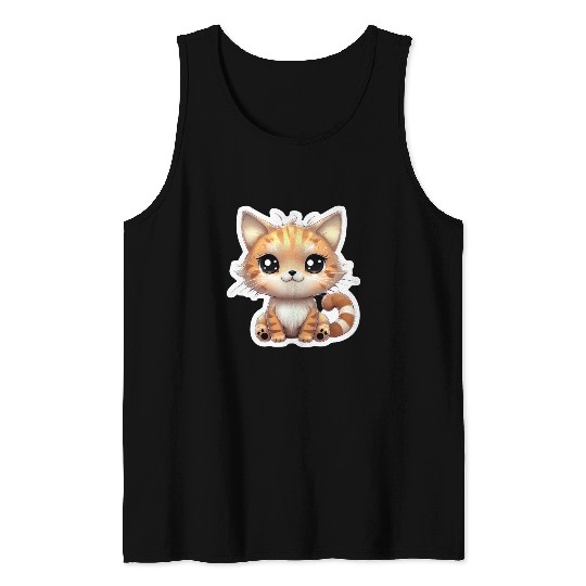 Kawaii Cat 2 Tank Tops