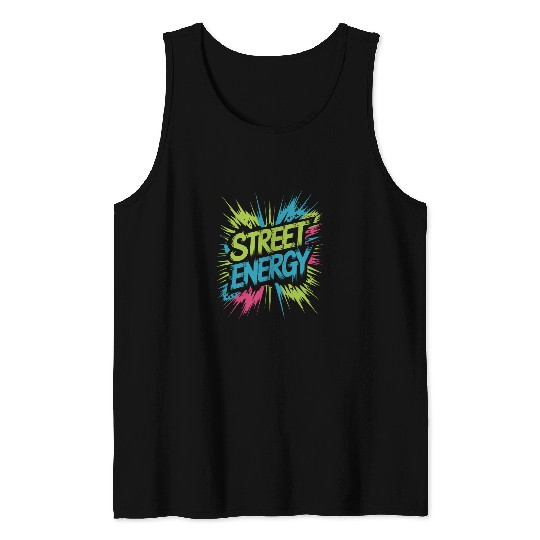 Urban Graffiti Burst Tank Tops