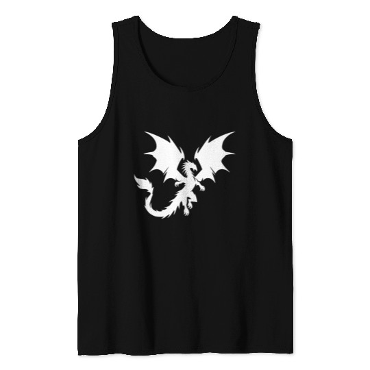 Large Flying Dragon With Huge Wings Tank Tops
