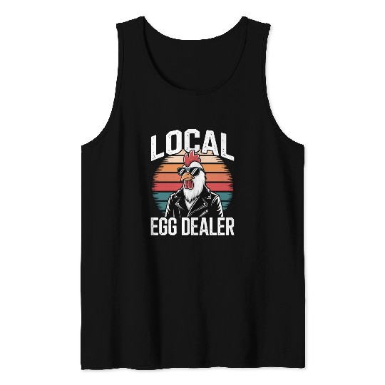 Local Egg Dealer Easter Sunday Retro Vintage Tank Tops
