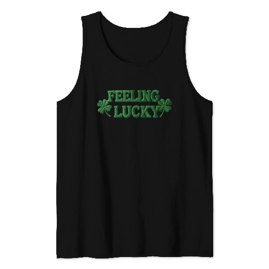 Feeling Lucky Shamrocks Clover Tank Tops