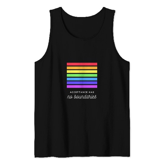 Acceptance Has No Boundaries Pride Graphic Tank Tops