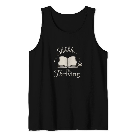 Library Nerd Book Lover Introvert Quiet Life Tank Tops