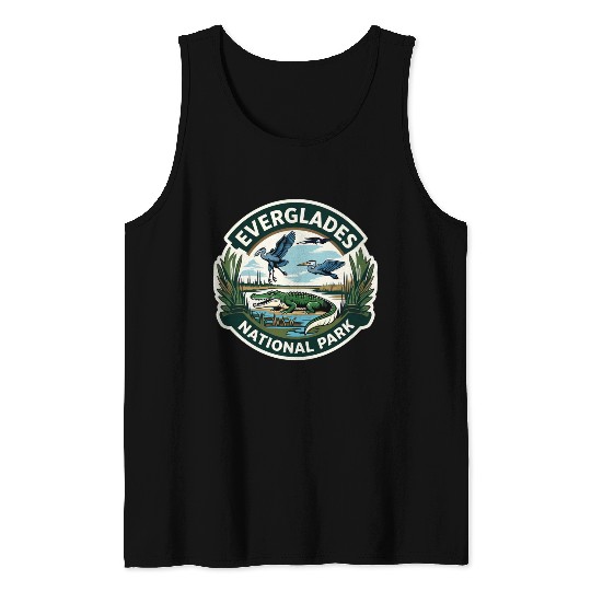 Everglades National Park Florida USA Logo Tank Tops