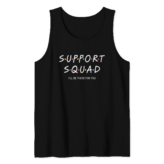 Support Squad Neon Typography Design Tank Tops