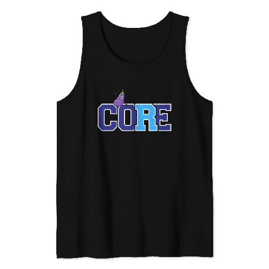 Core and eggplant Tank Tops