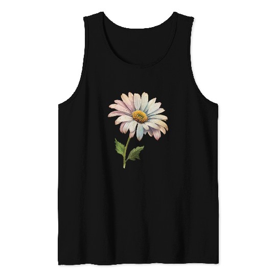 Retro Daisy Flower Aesthetic Tank Tops