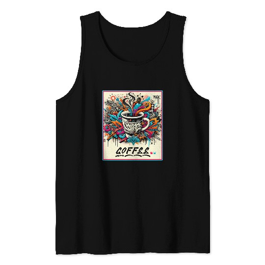 Coffee Graffiti Explosion Tank Tops