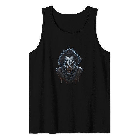 Vampire Skull Realistic Horror Art Tank Tops