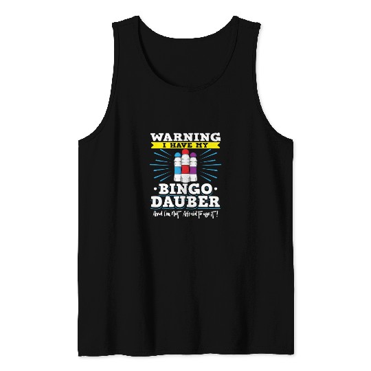 Bingo Warning Funny Gift For Game Lovers Tank Tops