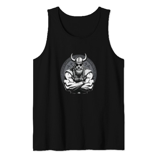 Viking Warrior Man Odin Thor Norman Walhalla Tank Tops