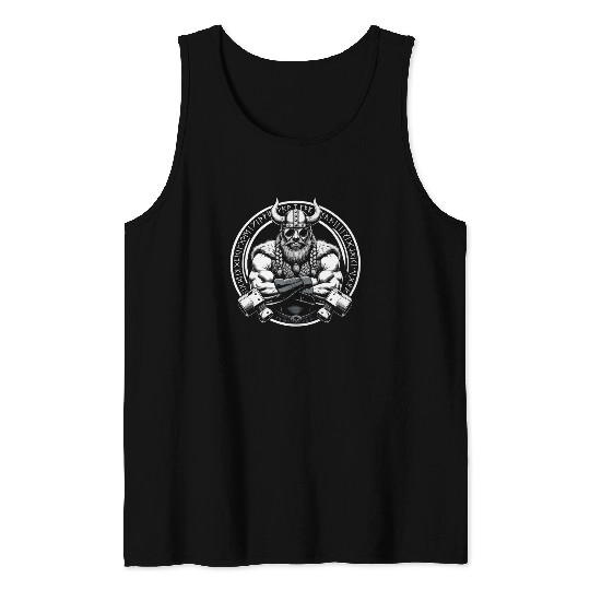 Viking Warrior Man Odin Thor Norman Walhalla Tank Tops