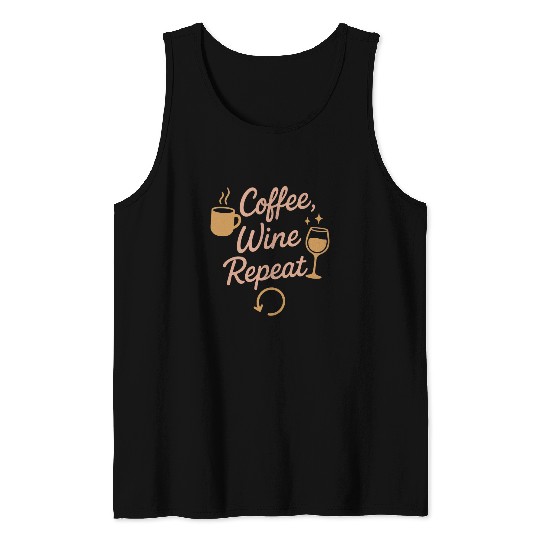Single Mom Life Chaos Coordinator Wine Coffee Tank Tops