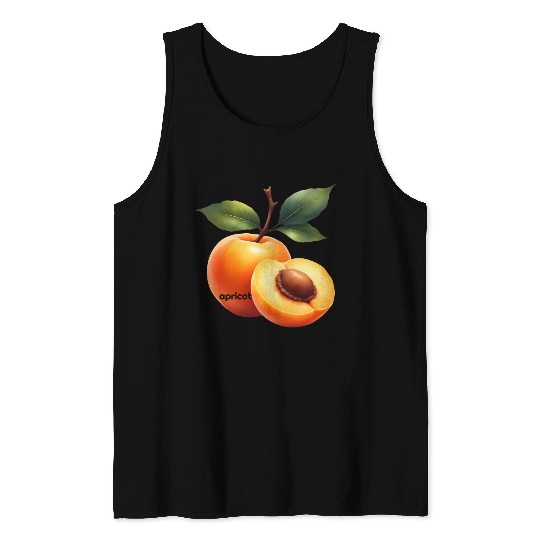 Apricot branch with green leaves Tank Tops